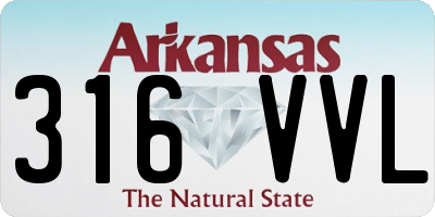 AR license plate 316VVL