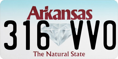 AR license plate 316VVO