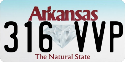 AR license plate 316VVP