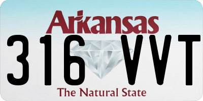 AR license plate 316VVT