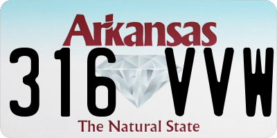 AR license plate 316VVW