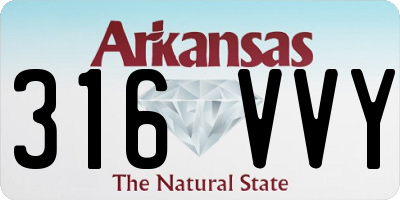 AR license plate 316VVY
