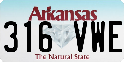 AR license plate 316VWE