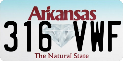 AR license plate 316VWF