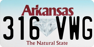 AR license plate 316VWG