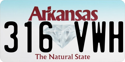 AR license plate 316VWH