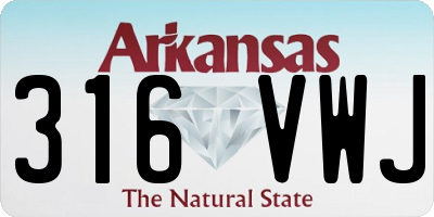 AR license plate 316VWJ