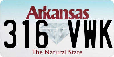 AR license plate 316VWK