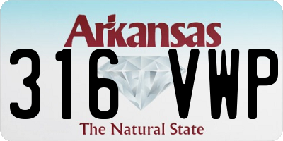 AR license plate 316VWP