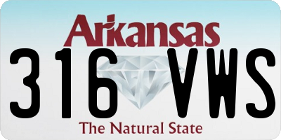 AR license plate 316VWS
