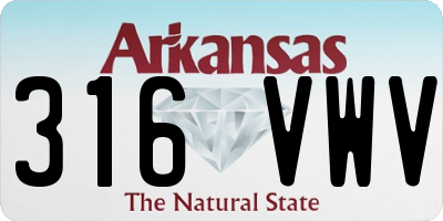 AR license plate 316VWV