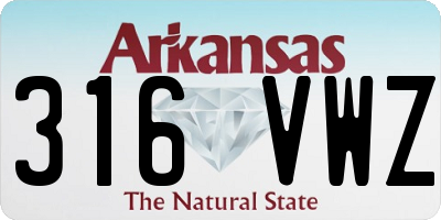 AR license plate 316VWZ
