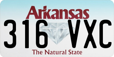 AR license plate 316VXC