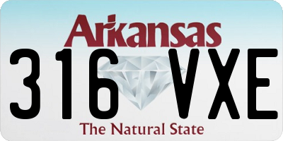 AR license plate 316VXE