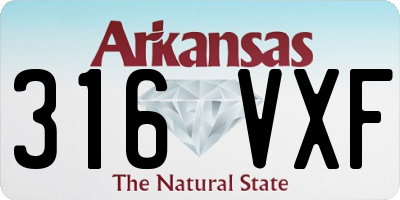 AR license plate 316VXF