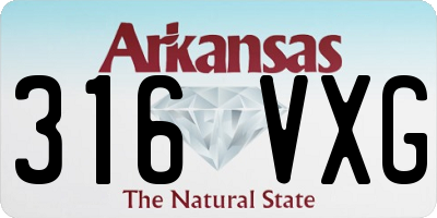 AR license plate 316VXG