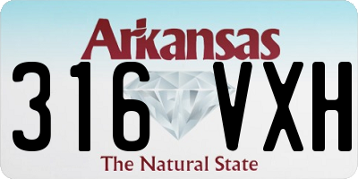 AR license plate 316VXH