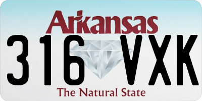 AR license plate 316VXK