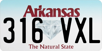 AR license plate 316VXL