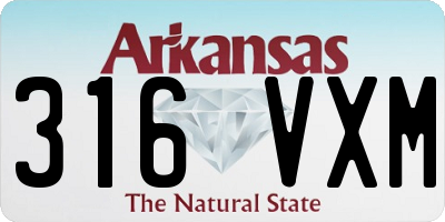 AR license plate 316VXM