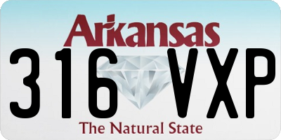 AR license plate 316VXP