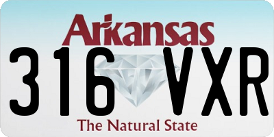 AR license plate 316VXR
