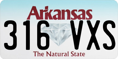 AR license plate 316VXS