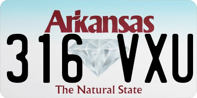 AR license plate 316VXU