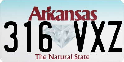 AR license plate 316VXZ