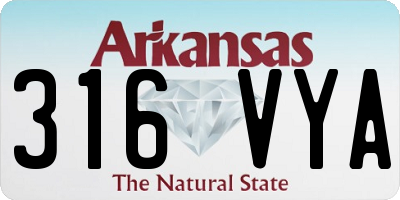 AR license plate 316VYA