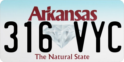 AR license plate 316VYC
