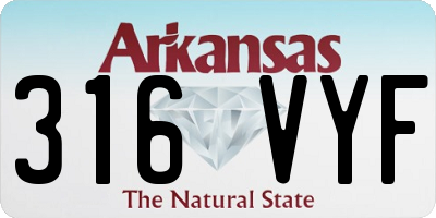 AR license plate 316VYF