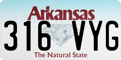 AR license plate 316VYG