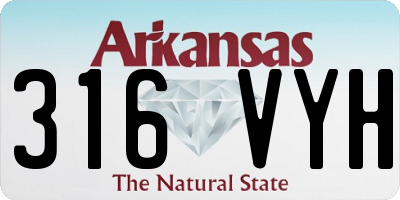 AR license plate 316VYH