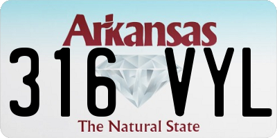 AR license plate 316VYL