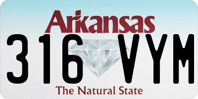 AR license plate 316VYM