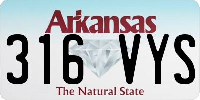 AR license plate 316VYS