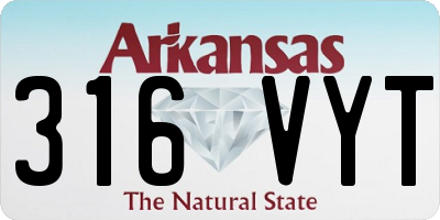 AR license plate 316VYT