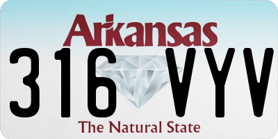 AR license plate 316VYV