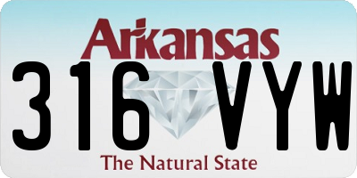AR license plate 316VYW