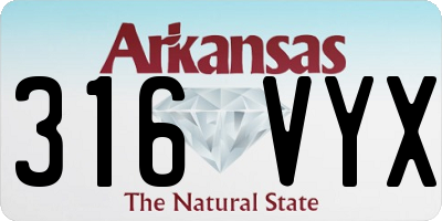AR license plate 316VYX