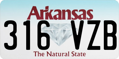 AR license plate 316VZB