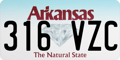 AR license plate 316VZC