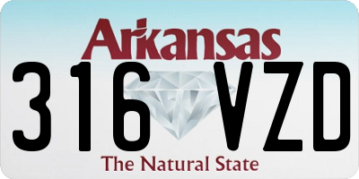 AR license plate 316VZD