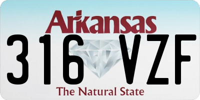 AR license plate 316VZF