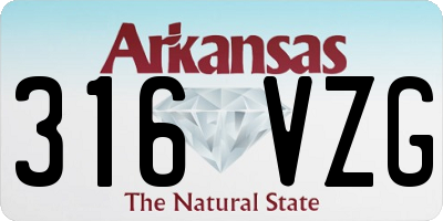 AR license plate 316VZG