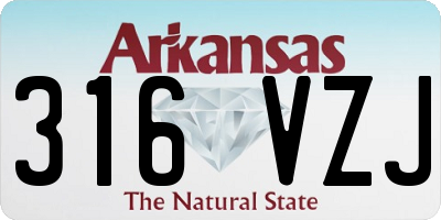 AR license plate 316VZJ
