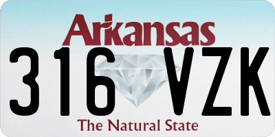 AR license plate 316VZK