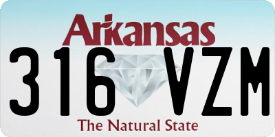 AR license plate 316VZM