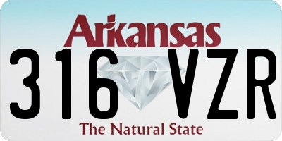 AR license plate 316VZR